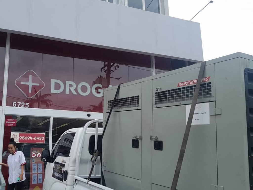 Gerador locado em obra de infraestrutura – Locagera